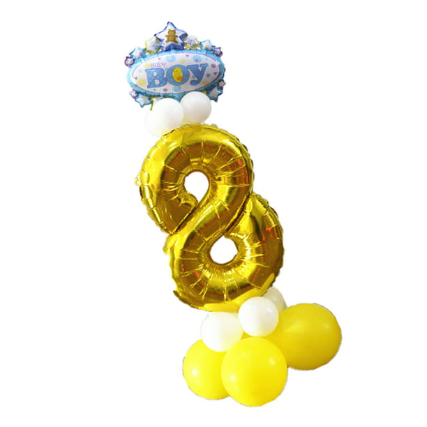 16pcs/set Number Foil Balloons 32 inch Digit Helium Ballons Birthday Party Decor